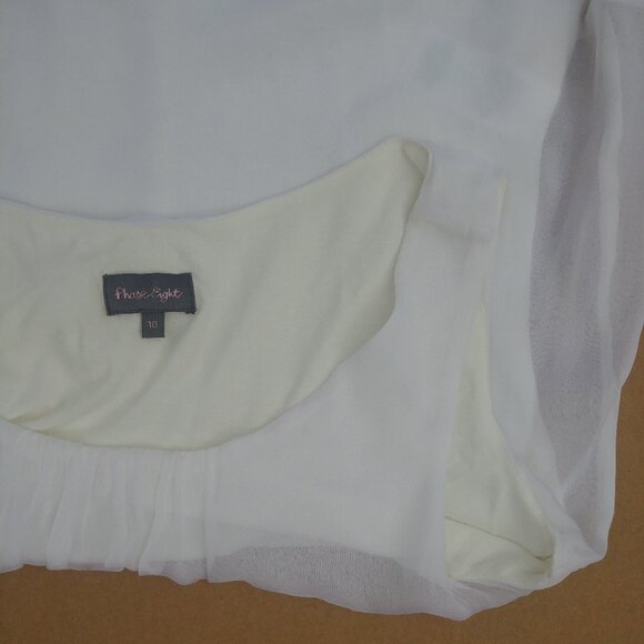 Phase Eight 100% silk soft flowy lined white sleeveless blouse tank top - Picture 6 of 12